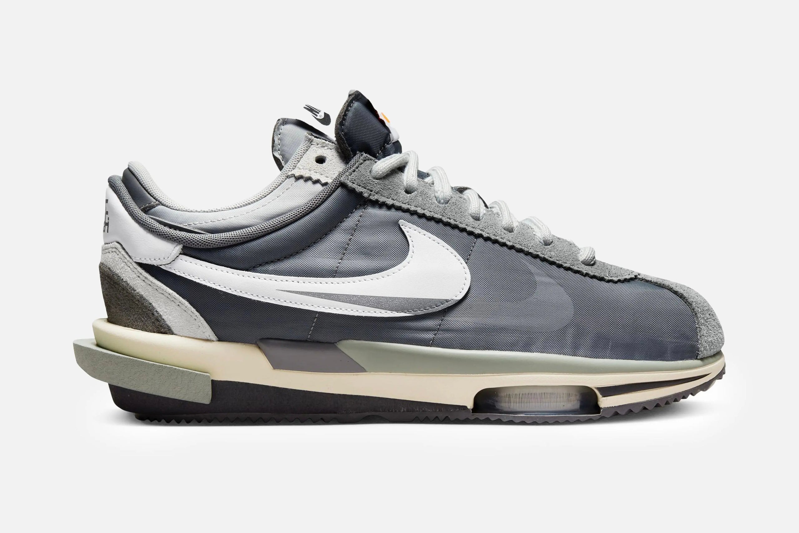 Nike X Sacai Zoom Cortez (Iron Grey/White-Light Cream) - Patta