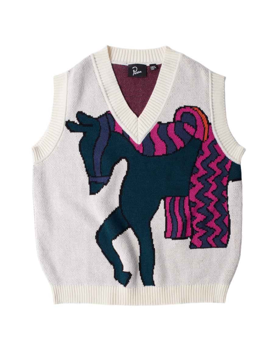byParra Knitted Horse Knitted Spencer - Hoodies by Patta