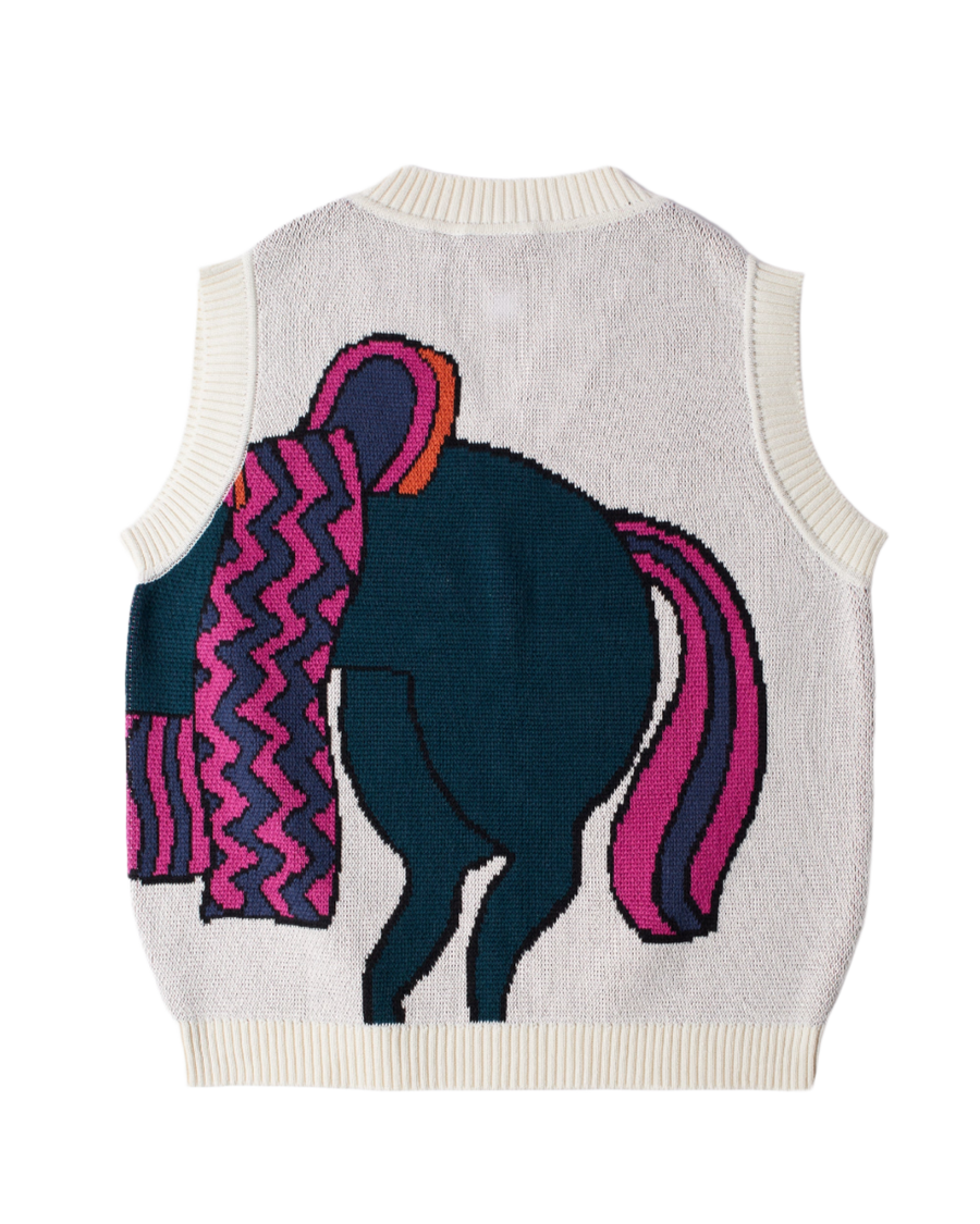 byParra Knitted Horse Knitted Spencer - Hoodies by Patta