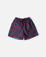 ByParra Splashed Swim Shorts (Burgundy)