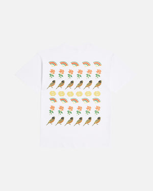 White Patta Surinemoji T-Shirt with screen printed Surinemoji artwork