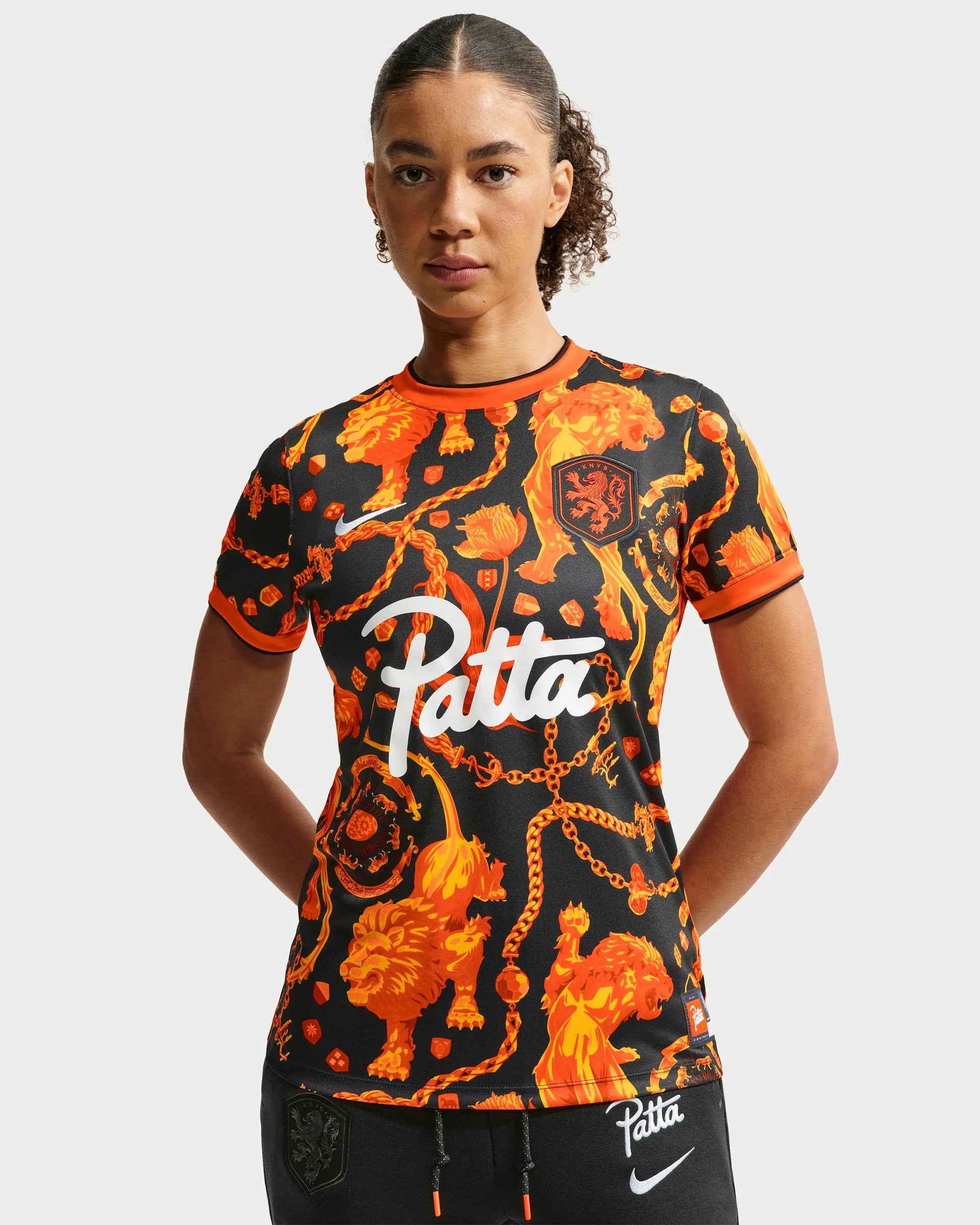 Patta x Nike KNVB Pre-Match Jersey WMNS (Black/Orange) Nike