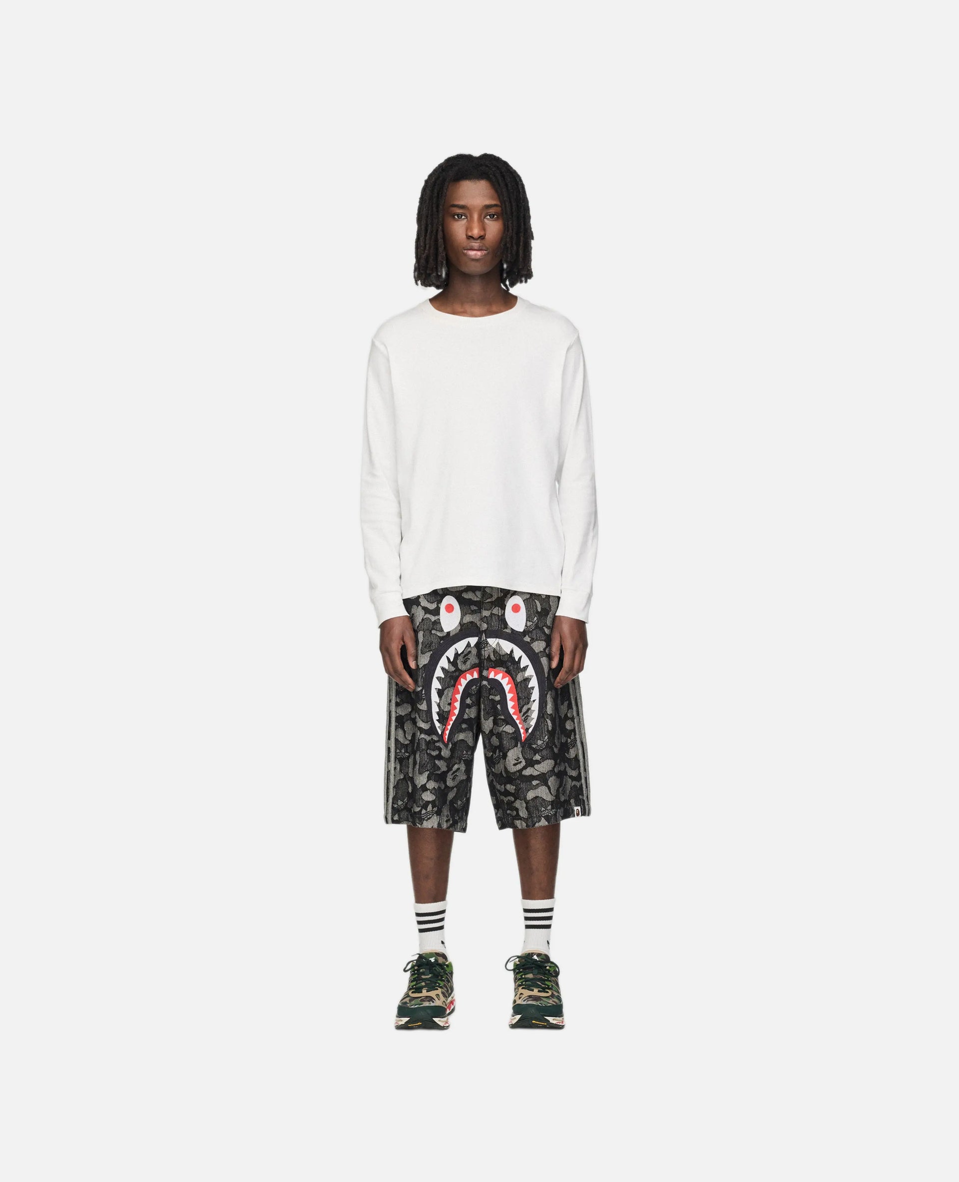 Adidas x Bape Shark Denim Jorts Adiddas