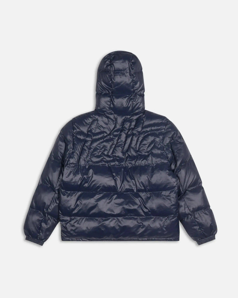Patta Quilted Script Logo Puffer Jacket (Navy) Patta