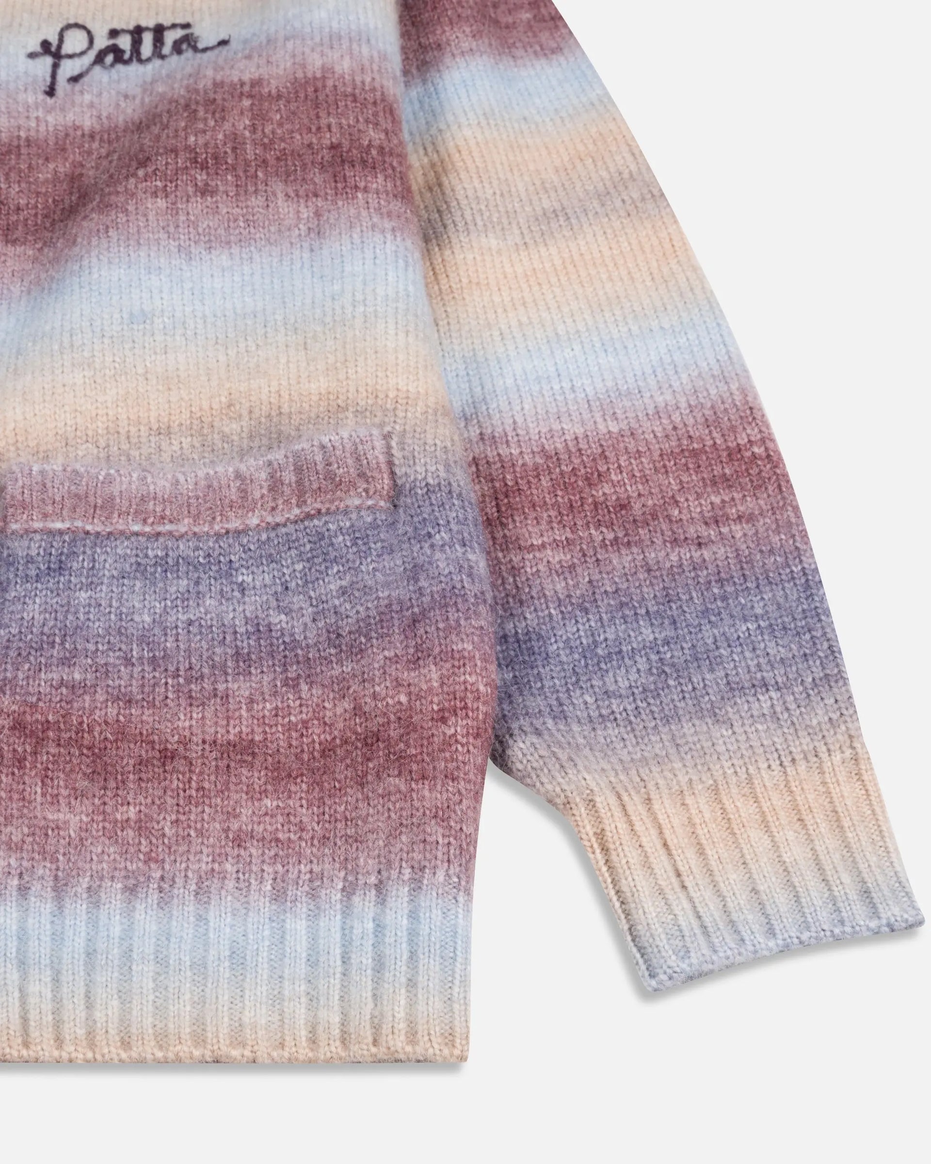 Patta Space Dye Knitted Hooded Sweater (Multi) Patta