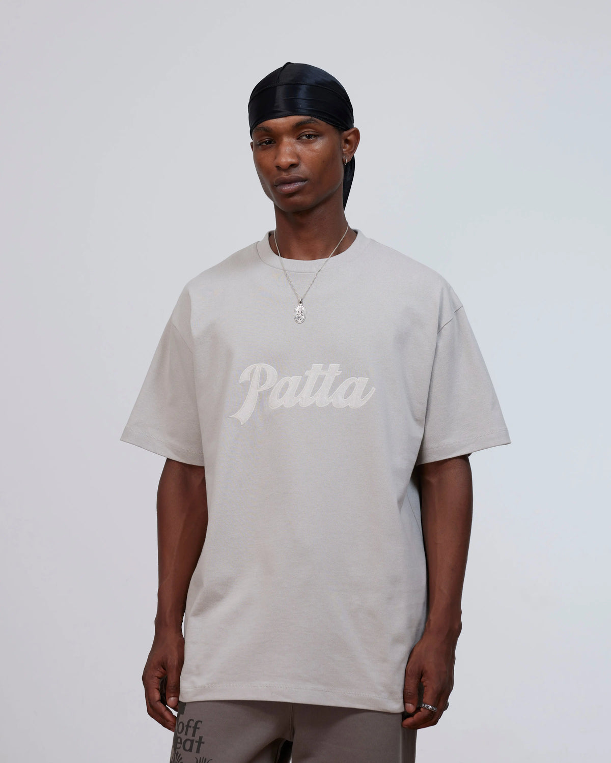 Patta Logo Twill Applique T-Shirt (Flint Gray) Patta