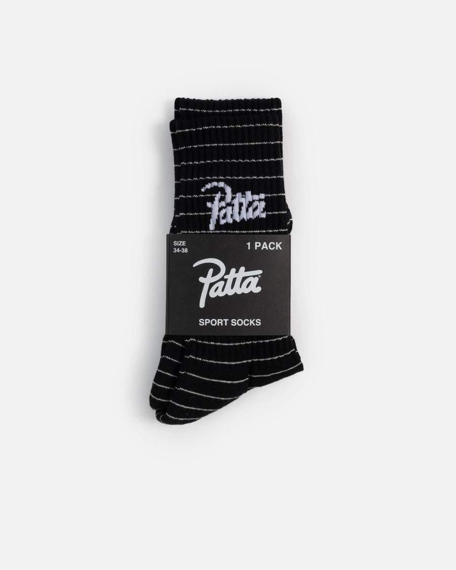 Patta Striped Socks (Black Iris) Patta