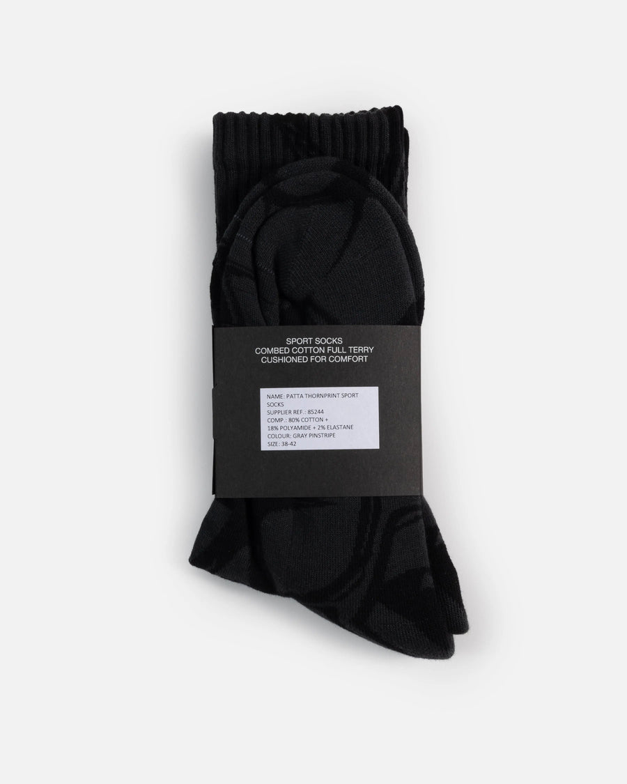 Patta Thorns Socks (Grey Pinstripe) Patta