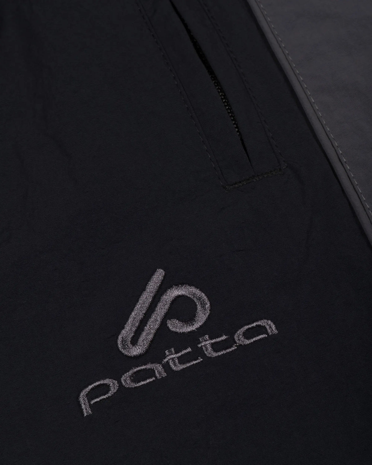 Patta Panelled Oversized Track Pants (Black) Patta
