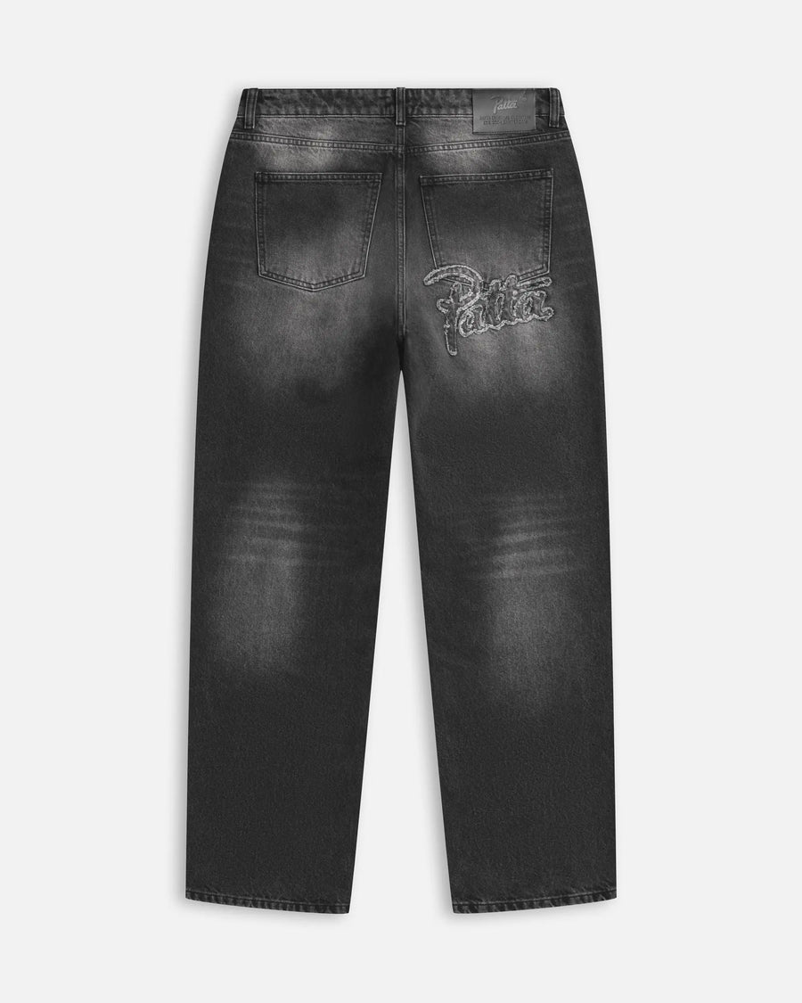Patta Dark Dirty Whiskers Baggy Denim Pants (Black) Patta