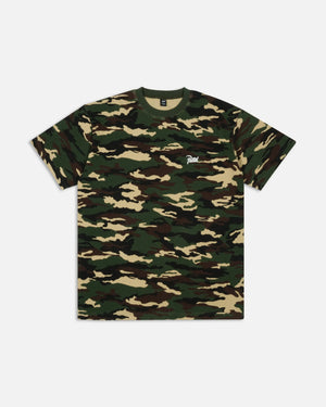 Patta Waffle Script Logo T-Shirt (Woodland Camo) Patta