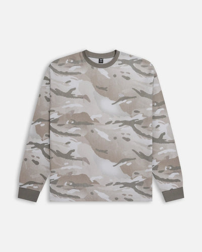 Patta Ghost Spray Camo Waffle Long Sleeve (Pussywillow Grey) Patta