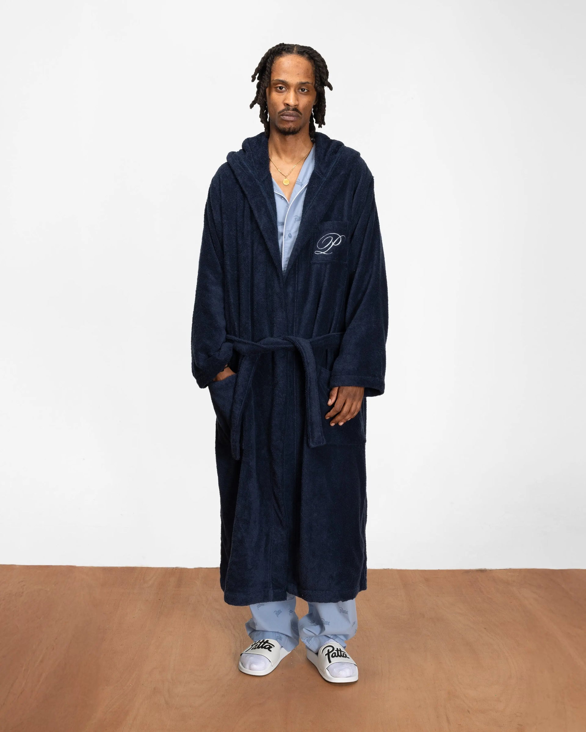 Patta Terry Bathrobe (Black Iris) Patta