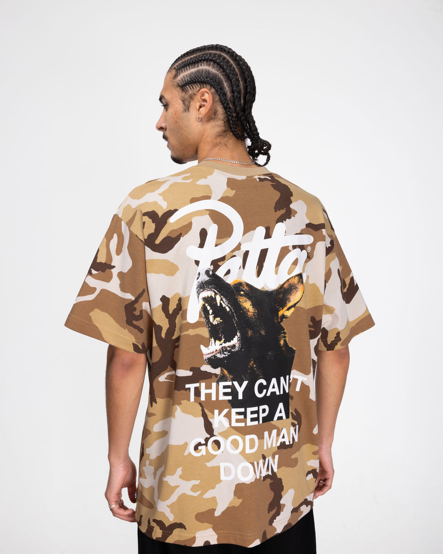 Patta Bark Woodland Camo T-Shirt (Sand Dollar)