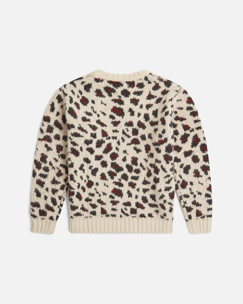 back flat shot of the Leopard Brushed Knit