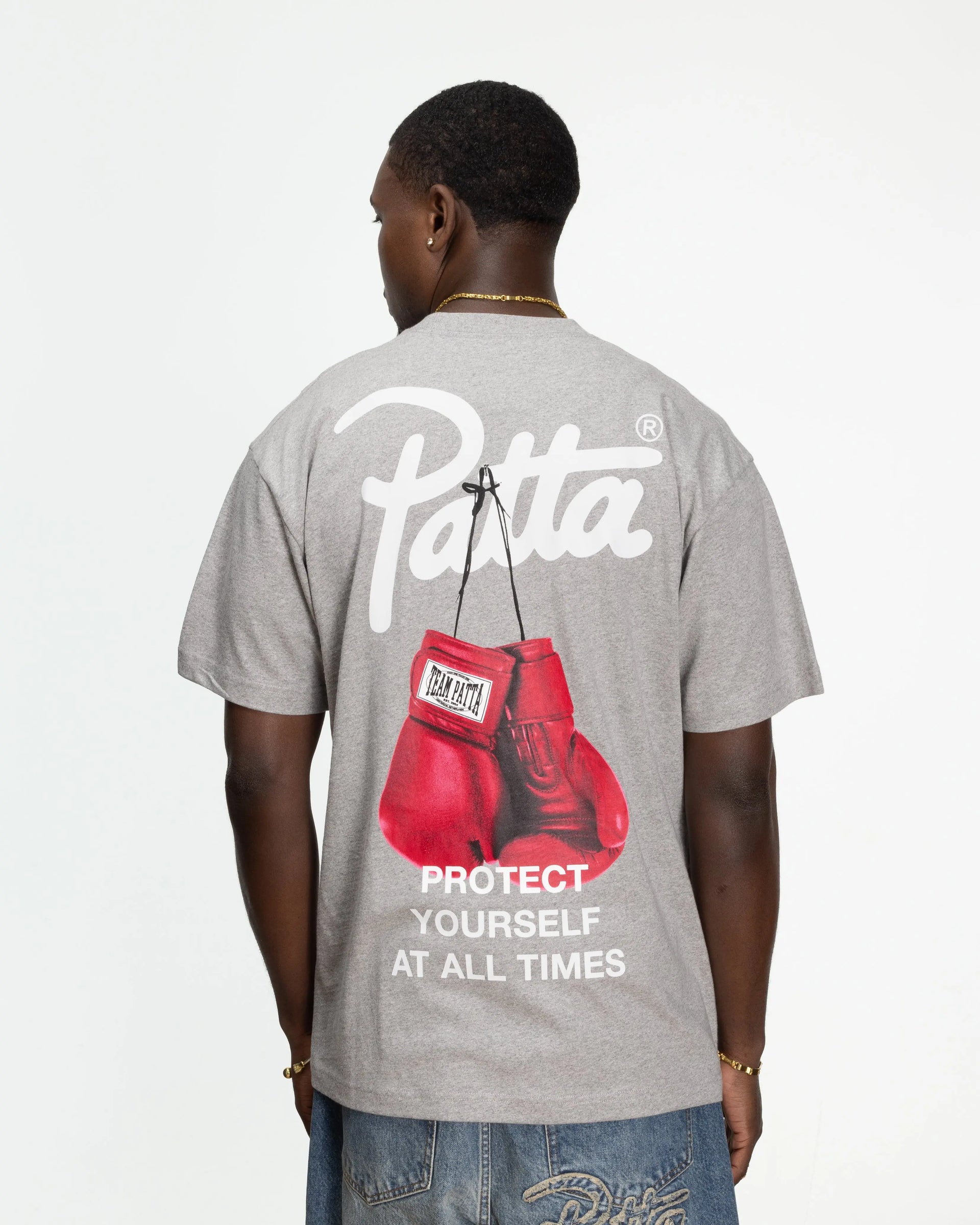 Patta Protect Yourself T-Shirt (Melange Grey) Patta