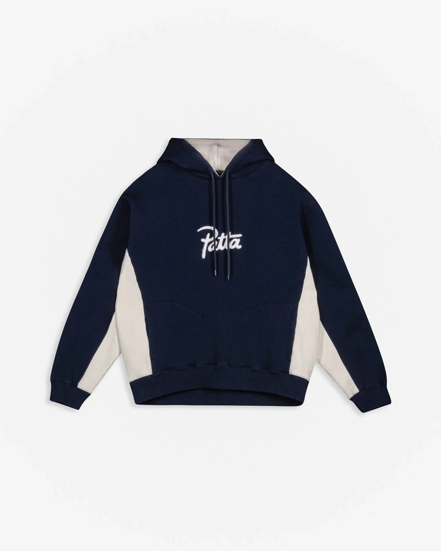Patta Chenille Logo Hooded Sweater Black Iris (EA) Patta