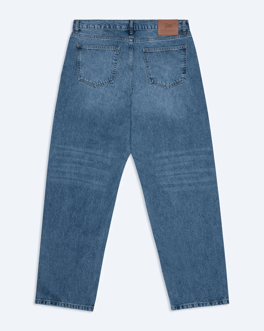 Patta Laserprint Whiskers Denim Pants Light Blue Denim (EA) Patta