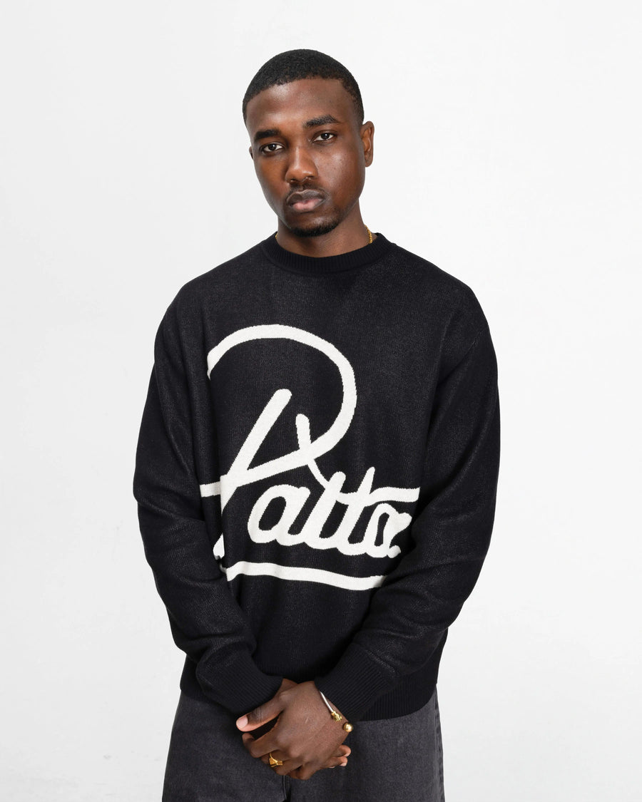 Patta Hearted Jumper (Black) Patta