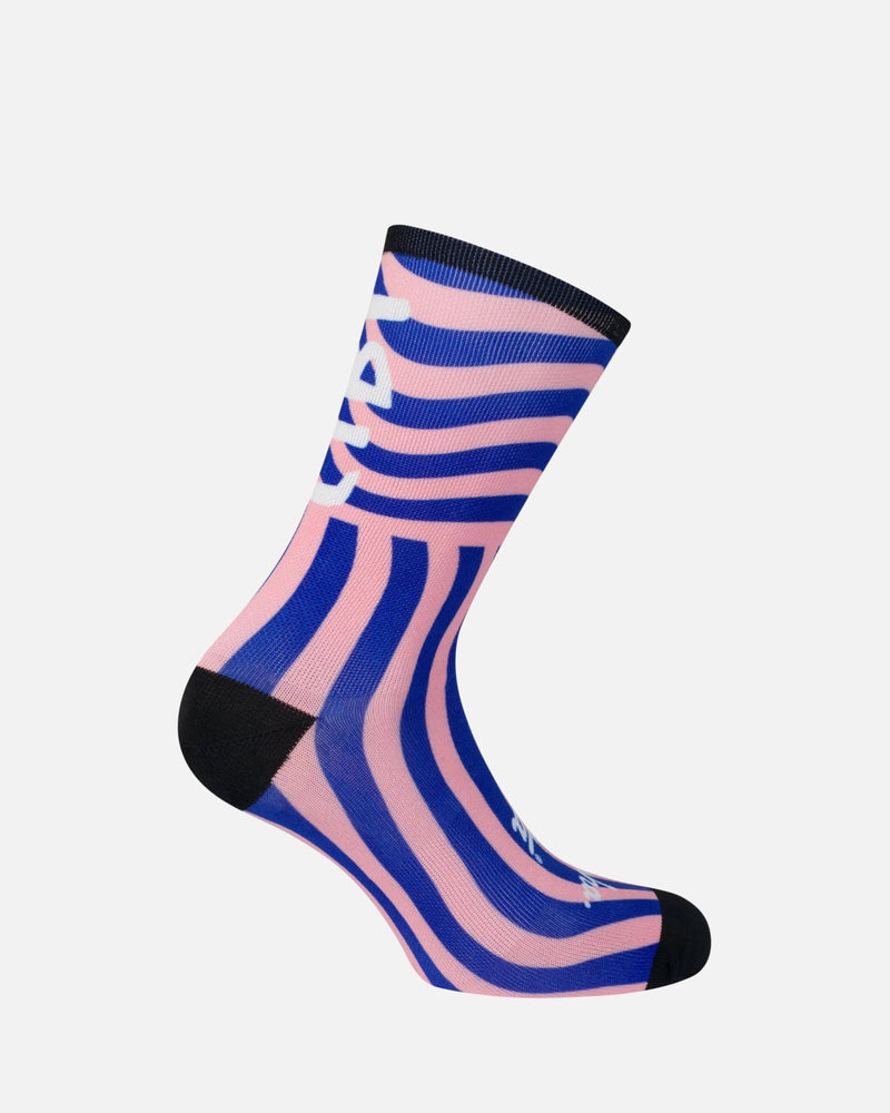 Patta x Rapha Graphic Socks (Flamingo Pink/Royal Blue/Black) - Patta
